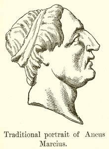 Tradycyjny portret Ancusa Marcius autorstwa English School