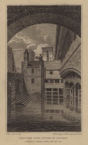 Brama Zdrajców, Tower of London (rycina) autorstwa English School