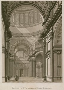 Transept katedry św. Pawła w Londynie, od północnego wejścia autorstwa English School