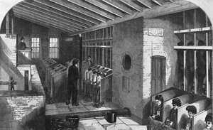 Tread-Wheel i Oakum-Shed w City Prison, Holloway, z „The Criminal Prisons of London and Scenes of Prison Life” Henry