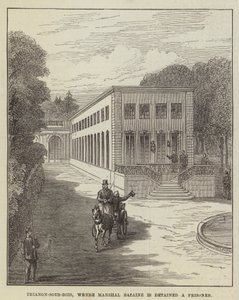 Trianon-sous-Bois, gdzie marszałek Bazaine jest przetrzymywany jako więzień (rycina) autorstwa English School