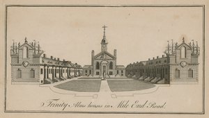 Trinity Alms Houses w Mile End Road autorstwa English School