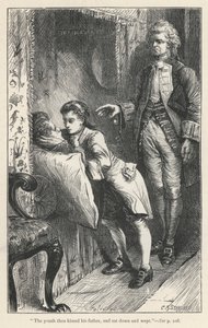 Tristram Shandy, Śmierć Le Fevre (rycina) autorstwa English School