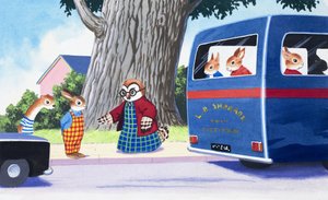 Tufty myśli o przejściu przez jezdnię autorstwa English School