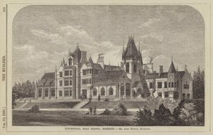 Tyntesfield, niedaleko Bristolu, Somerset, Pan John Norton, Architekt (Grawerowanie) autorstwa English School