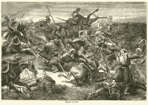 Atak ułanów, październik 1870 autorstwa English School