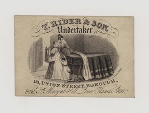 Undertakers, T Rider and Son, karta handlowa autorstwa English School