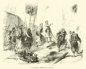 Wykopywanie ukrytych oddziałów, styczeń 1871 r. autorstwa English School