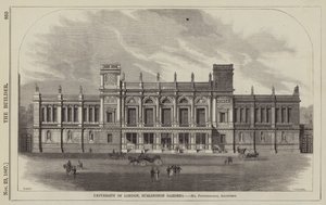 Uniwersytet Londyński, Burlington Gardens, Pan Pennethorne, Architekt (Grawerowanie) autorstwa English School