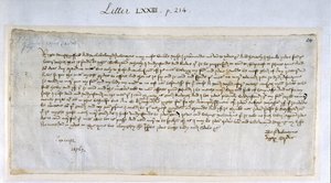 Walentynkowy list od Margery Brews do Johna Pastona III, luty 1477 (pióro i atrament na papierze) autorstwa English School