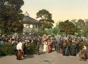 Valley Gardens, Harrogate, pub. 1900 (kolorowa litografia) autorstwa English School