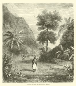 Dolina we wnętrzu Tahiti autorstwa English School