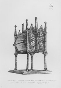 Muzeum Wiktorii i Alberta: Relikwiarz z kryształu górskiego i pozłacanego srebra, włoski, ok. 1350 autorstwa English School