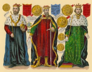 Złom wiktoriański: Król Edward II, Król Edward III, Król Ryszard II autorstwa English School
