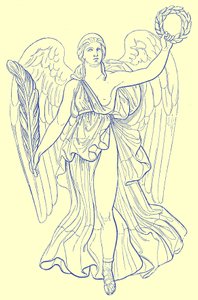 Zwycięstwo, kolekcja monachijska, ilustracja do ozdoby historycznej Jamesa Warda, 1897 (obraz ulepszony cyfrowo) autorstwa English School