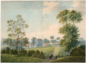 Widok z tyłu Kilburn Wells (toaleta na papierze) autorstwa English School