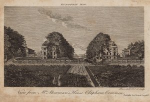Widok z domu pana Ackermana, Clapham Common, Surrey autorstwa English School
