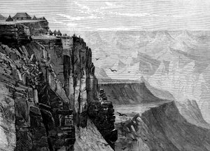 Widok z punktu w pobliżu Kings House, z brytyjskiej wyprawy do Abisynii, 1868 autorstwa English School