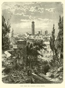 Widok z Giardino Giusti, Werona autorstwa English School