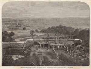 Widok z południowej galerii Crystal Palace w Sydenham autorstwa English School
