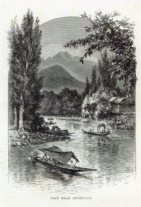 Widok w pobliżu Serinugur, z "Godziny wypoczynku", 1888 r. autorstwa English School
