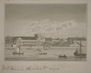Zobacz północ przez Tamizę, patrząc w kierunku York House i York Buildings autorstwa English School