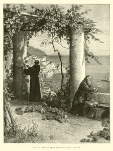 Widok na Amalfi z Ogrodu Kapucynów autorstwa English School