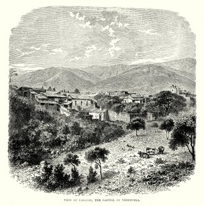 Widok na Caracas, stolicę Wenezueli (grawerunek) autorstwa English School
