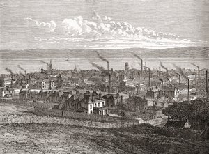 Widok Dundee, Szkocja, z książki "Cities of the World", opublikowanej ok. 1893 r. (druk) autorstwa English School