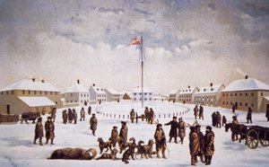 Widok na Fort Garry (kolor lito) autorstwa English School