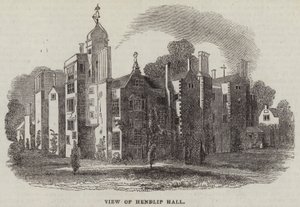 Widok Hendlip Hall (grafika) autorstwa English School