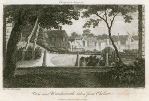 Widok na Wandsworth, zaczerpnięty z Chelsea autorstwa English School