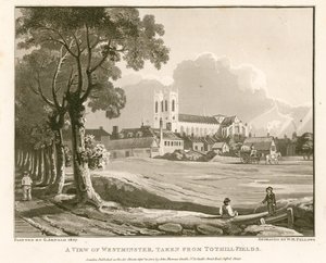 Widok na Westminster z Tothill Fields autorstwa English School
