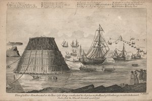 Widok stożka zbudowanego w 1785 roku prowadzonego na swoje miejsce przy Drodze Cherbourga autorstwa English School