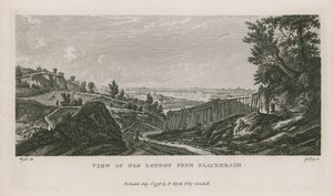 Widok na stary Londyn z Blackheath autorstwa English School