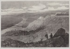 Widok na Chesil Bank z Portland Heights (rycina) autorstwa English School