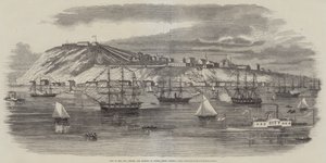 Widok miasta, cytadeli i portu w Quebecu, Ameryka Północna (rycina) autorstwa English School