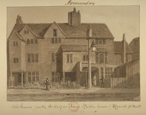 Widok na Coopers Arms Inn, Russell Street, 1828 (pranie na papierze) autorstwa English School
