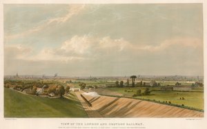 Widok na London i Croydon Railway autorstwa English School