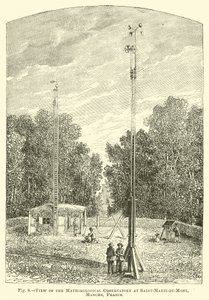 Widok na Obserwatorium Meteorologiczne w Saint-Marie-du-Mont, Manche, Francja autorstwa English School