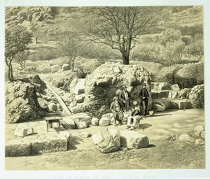 Widok świątyni Marsa, z Historii odkryć w Halikarnasie, Cnidus i Branchidae, autorstwa Charlesa Thomasa Newtona (1816-94) opublikowanej w 1862 r. autorstwa English School