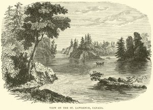 View on the St Lawrence, Canada  autorstwa English School