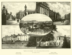 Widoki w Dublinie autorstwa English School
