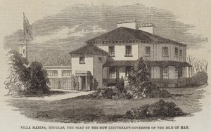 Villa Marina, Douglas, siedziba nowego porucznika-gubernatora Wyspy Man (rycina) autorstwa English School