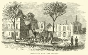 Wieś niedaleko Blois po oblężeniu, grudzień 1870 autorstwa English School
