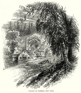 Wioska Yonkers, Nowy Jork (grawerunek) autorstwa English School