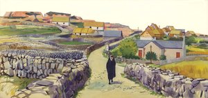 Wioska na wyspie Arran autorstwa English School