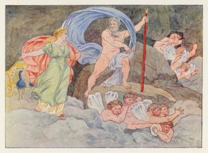 Eneida Wergiliusza: Juno i Aeolus (kolor lito) autorstwa English School