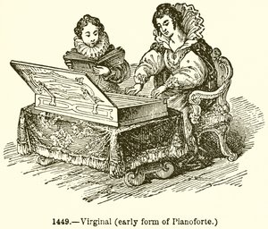 Virginal (wczesna forma Planoforte) autorstwa English School