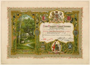 Wizyta królowej Wiktorii w Epping Forest, 1882 r. autorstwa English School